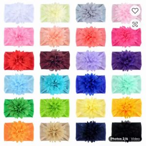 NineGo First London Girls Handmade Hair Bands – 5 Pieces, Mixed Colours